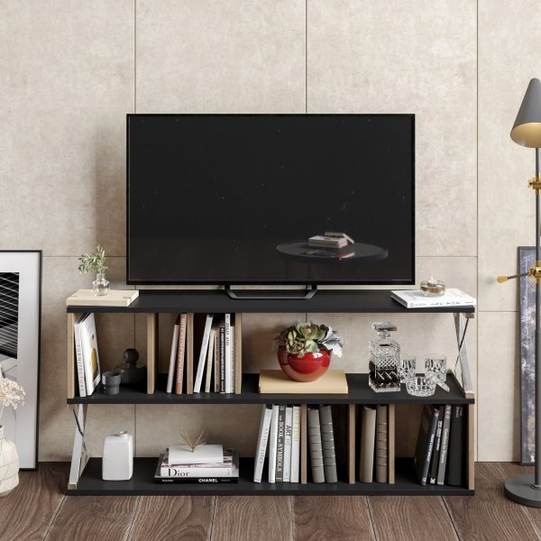 Termas TV-b�nk - Svart/krom