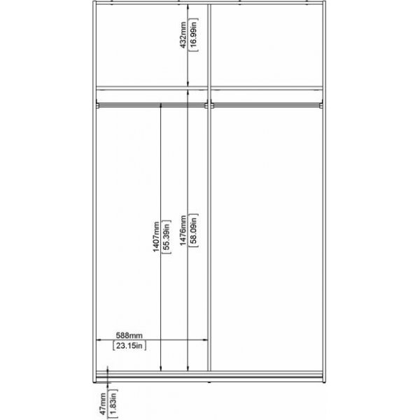 Verona smal garderob - Svart Verona smal garderob - Svart
