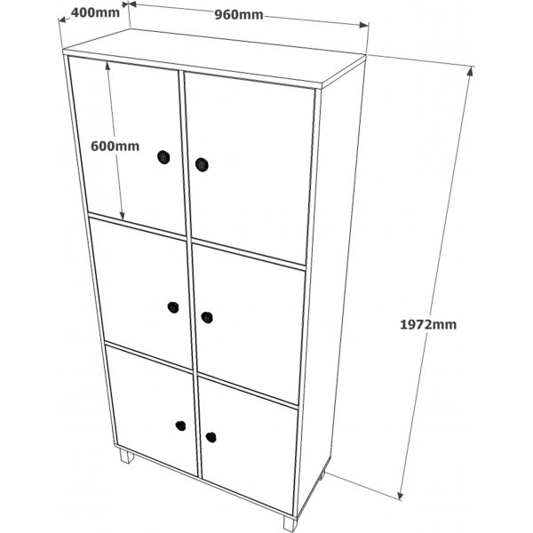 Vilamo skåp 61 - Furu/svart Vilamo skåp 61 - Furu/svart