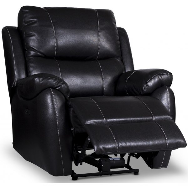 Elrecliner i svart microfiber Elrecliner i svart microfiber