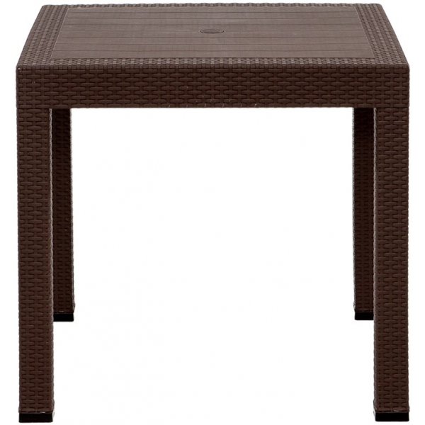 Groupe de salle à manger d\\\'extérieur Meco avec chaises à structure - Marron Groupe de salle à manger d\\\'extérieur Meco avec chaises à structure - Marron