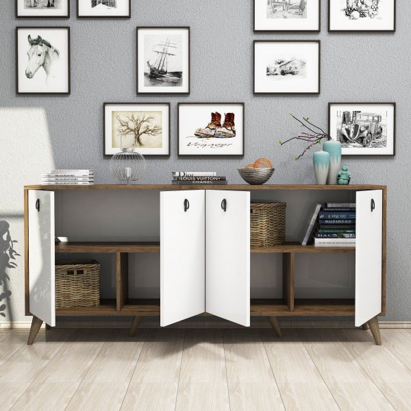 Buffet Elite - Noyer/blanc Buffet Elite - Noyer/blanc