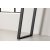 Horten avlastningsbord 100 x 40 cm - Svart/Transparent