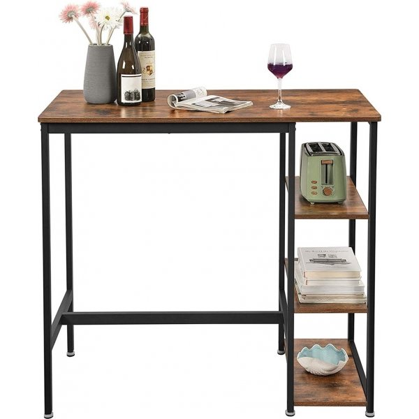 Table de bar Olov 110 x 60 cm - Marron/noir Table de bar Olov 110 x 60 cm - Marron/noir