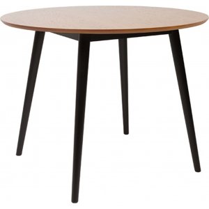 Kelia matbord med rundade ben Ų100 cm - Lärk/svart