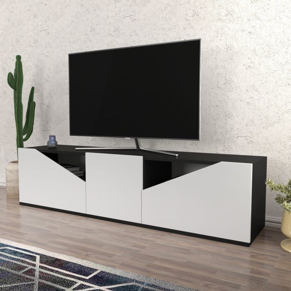 Carson mediabank - Antraciet/wit Carson mediabank - Antraciet/wit