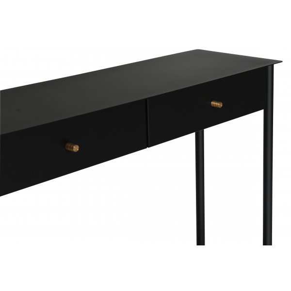 Flash konsolbord 100 x 31 cm - Svart / Mssing