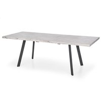 Darius matbord utdragbart - Vit marmor/svart