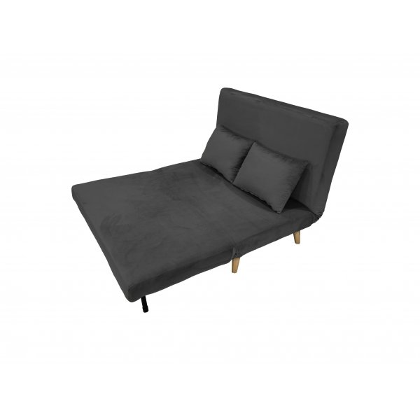 Bäddsoffa Helsingborg – Mörkgrå sammet | 193 cm Bäddsoffa Helsingborg – Mörkgrå sammet | 193 cm