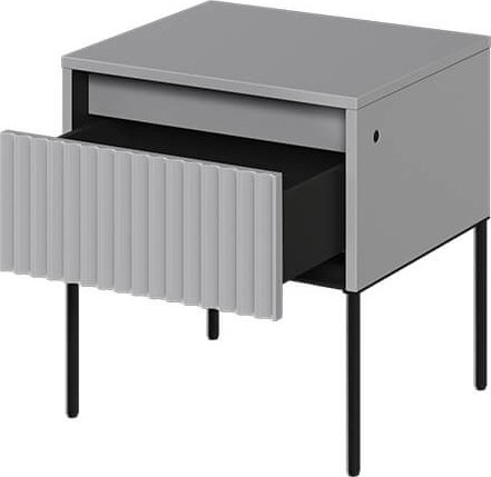 Trend nachtkastje - Grijs/zwart