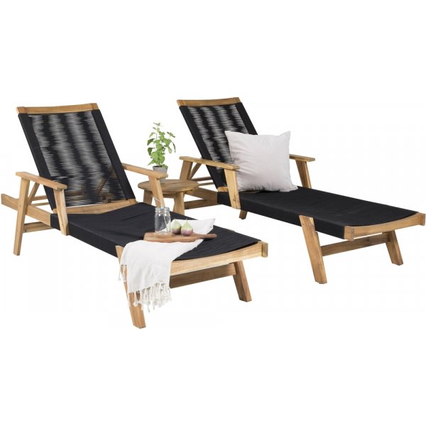 Little John loungegrupp - Svart/Natur Little John loungegrupp - Svart/Natur