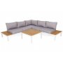 Loungesoffa Belair med bord - Vit/Gr
