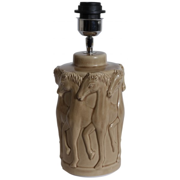 Bordslampa dansande hstar H31 cm - Beige