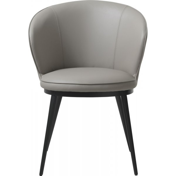 Fauteuil Billy en PU gris clair Fauteuil Billy en PU gris clair