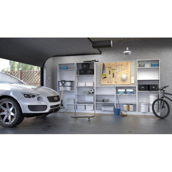 Bibliothèque haute et large Basic - Blanc Bibliothèque haute et large Basic - Blanc