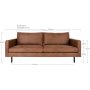 Malaga 2,5-sits soffa - Mrkbrun