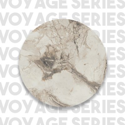 Voyage bokhylla 6 - Vit marmor/guld