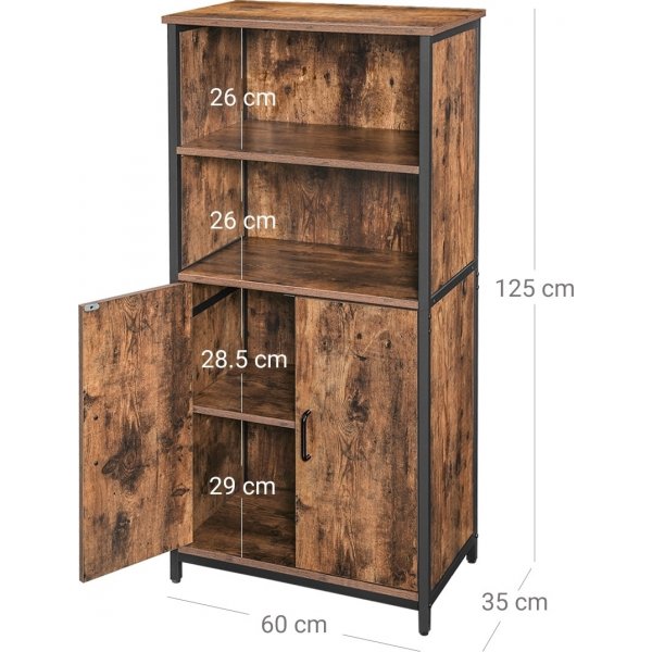 Eldin skåp - Brun/svart Eldin skåp - Brun/svart