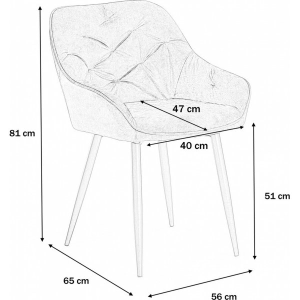 Chaise de salle à manger Cadeira 418 - Jaune Chaise de salle à manger Cadeira 418 - Jaune