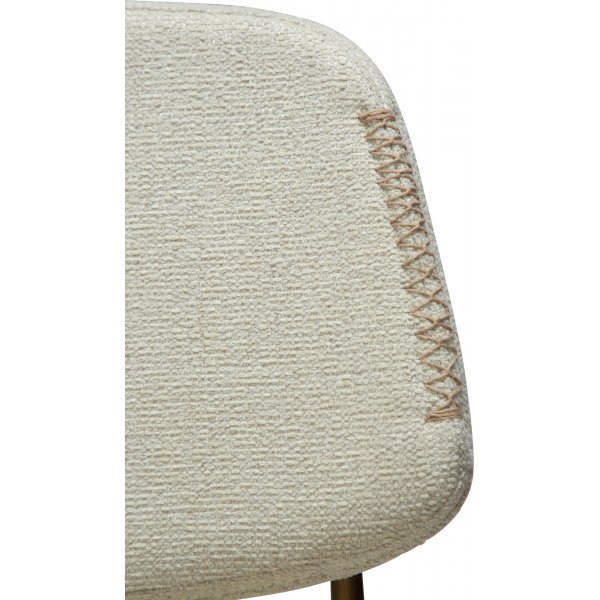 Chaise de salle à manger Menta - Bouclé blanc/laiton antique Chaise de salle à manger Menta - Bouclé blanc/laiton antique