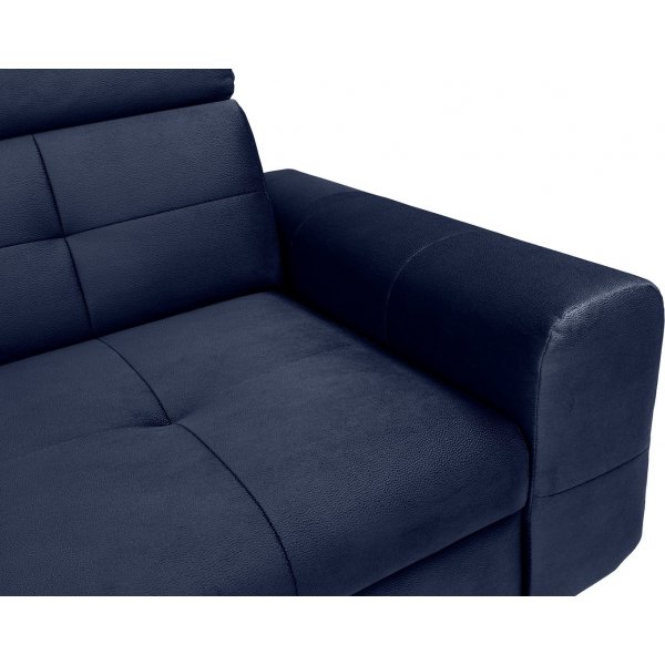 Canapé-lit d\\\'angle Matras avec extrémité ouverte à gauche - Bleu Canapé-lit d\\\'angle Matras avec extrémité ouverte à gauche - Bleu