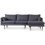 Kleo soffa med divan - Mrkgr