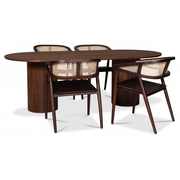 Skaraborg karmstol - Brun mahogny/rotting Skaraborg karmstol - Brun mahogny/rotting