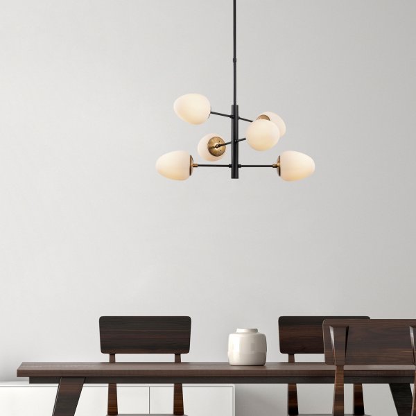 Arve taklampa 10195 - Svart/antik/vit