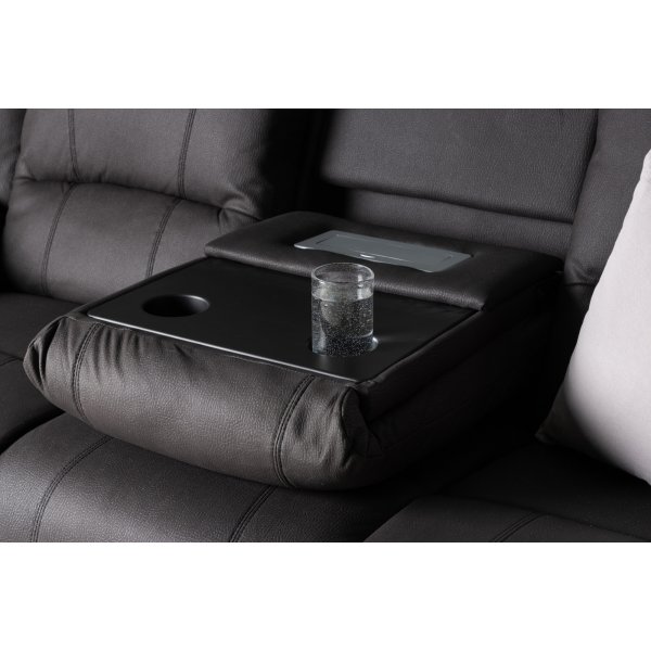 Canapé inclinable 3 places Singapore - Noir Canapé inclinable 3 places Singapore - Noir