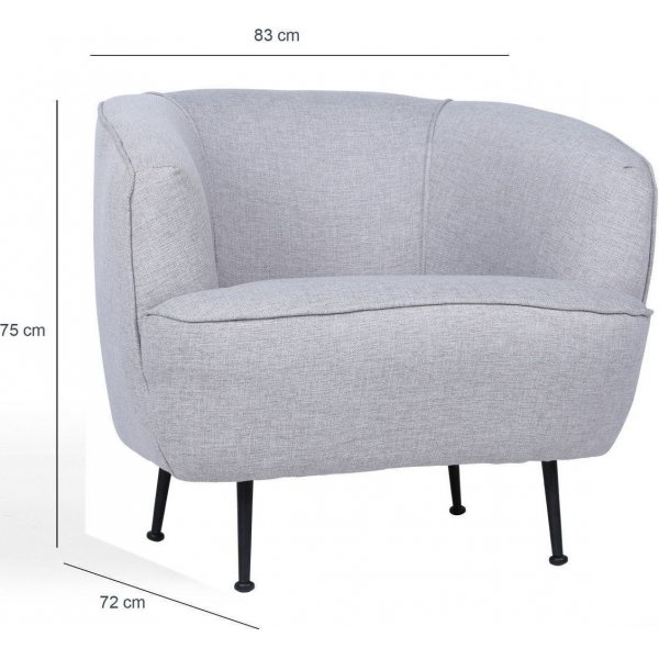 Fauteuil Piccoli - Gris clair Fauteuil Piccoli - Gris clair