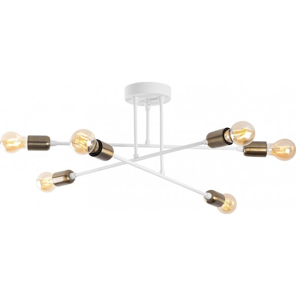 Uitlopende plafondlamp 1503 - Wit