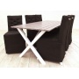 Matgrupp Brixton: Bord inklusive 4 st stolar + Flckborttagare fr mbler