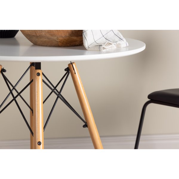 Danburi matbord 60 cm - Vit