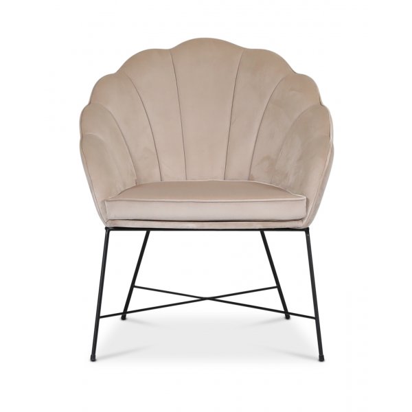 Mirò fåtölj i beige sammet Mirò fåtölj i beige sammet