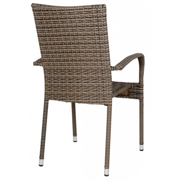 Chaise de salle à manger d\\\'extérieur Portland - Cube en rotin/gris Chaise de salle à manger d\\\'extérieur Portland - Cube en rotin/gris