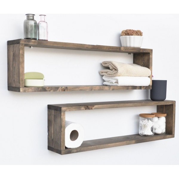 Abstracte wandplank 7 - Walnoot Abstracte wandplank 7 - Walnoot