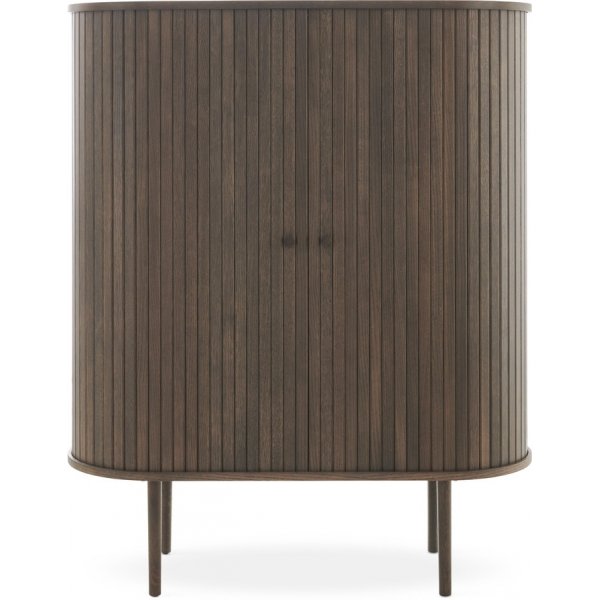 Meuble coulissant - Chne laqu marron