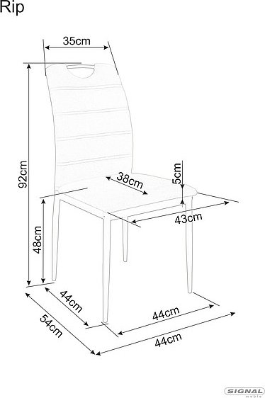 Chaise de salle  manger Rip - Velours beige