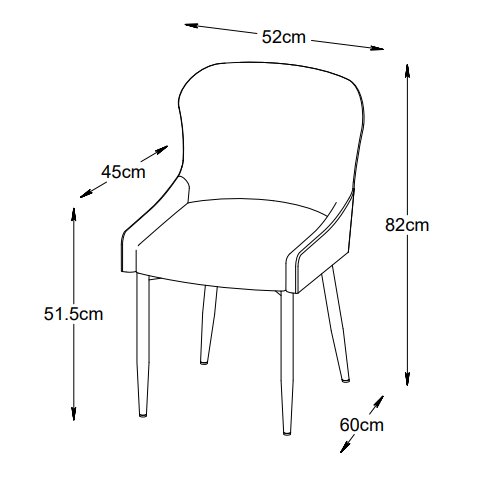 Chaise de salle  manger Boss en tissu boucl beige