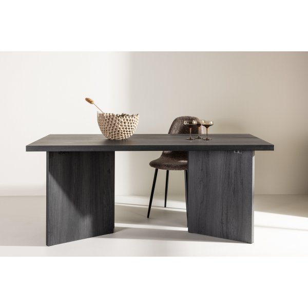 Bassholmen matbord 180 x 90 cm - Svart