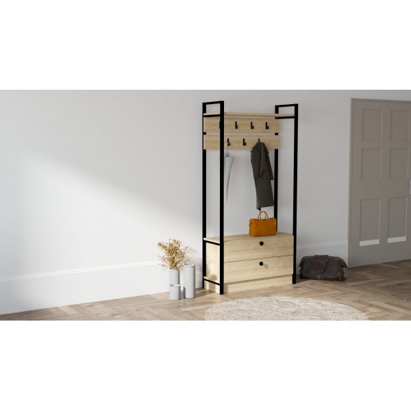 Meuble d'entrée Manolya - Saphir/noir Meuble d'entrée Manolya - Saphir/noir