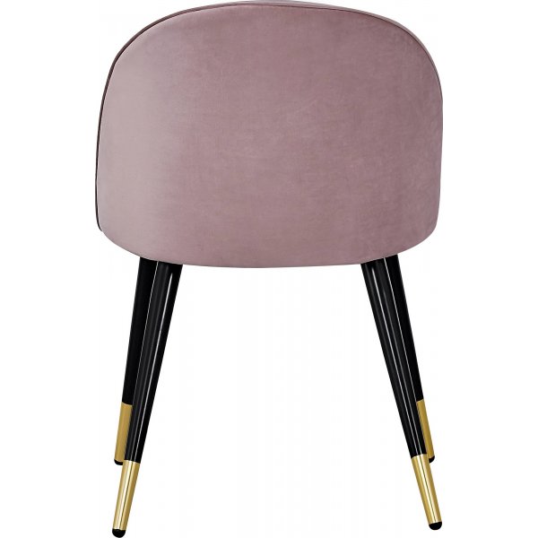 Chaise de salle  manger Alice - Rose/noir/laiton
