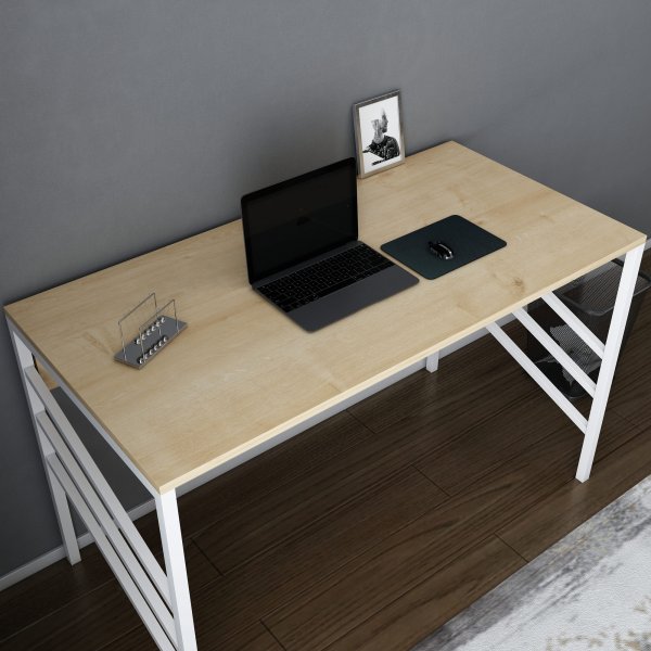Josephine skrivbord 120 x 60 cm - Vit/ek Josephine skrivbord 120 x 60 cm - Vit/ek