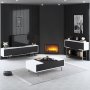 Force soffbord - Svart/vit/silver