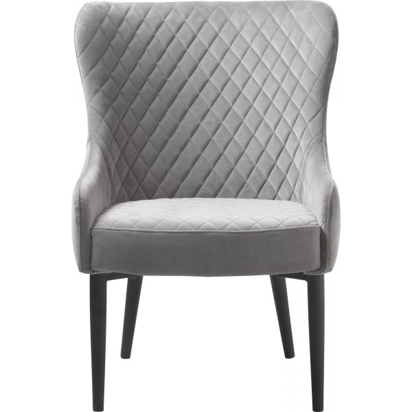 Fauteuil Baldor Lounge en velours gris Fauteuil Baldor Lounge en velours gris