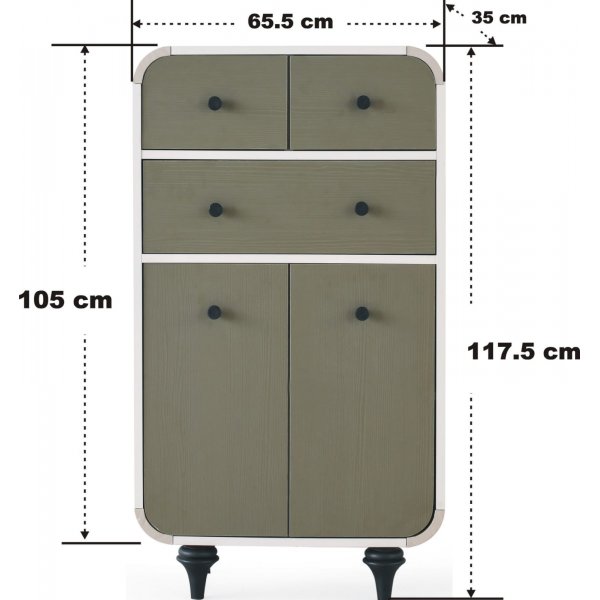 Greedy byrå - Grön/beige Greedy byrå - Grön/beige