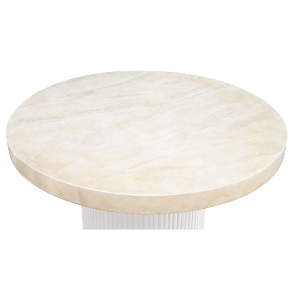 Utegrupp: 4 stolar och matbord 122 beige - Merca/Pino