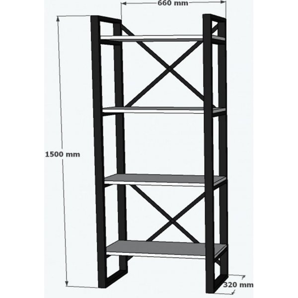 Bibliothèque moderne Alaro - Blanc/noir Bibliothèque moderne Alaro - Blanc/noir