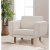 Fauteuil Berjer - Crme/noyer