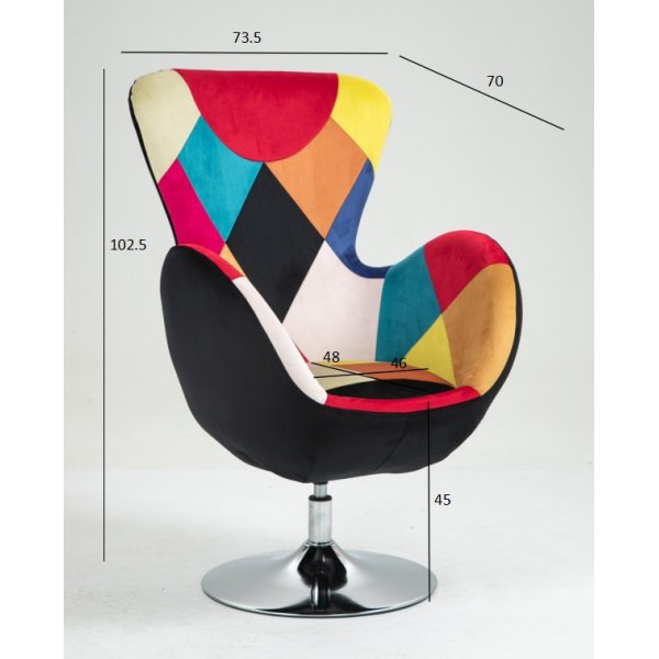 Fauteuil veelkleurig - Lucille Fauteuil veelkleurig - Lucille